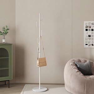 Porte-manteau classique en fer avec base ronde et porte-parapluie pour l'entrée - Product Image 2