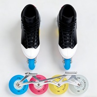 Patins à roulettes quad lumineux multicolores avec roues en PU clignotantes, roulements ABEC-7 à rebond élevé, résistants à l'usure – Vente en gros usine