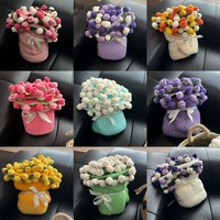 Gehäkelte Decke mit Blumenstrauß, Handgemachter Gehäkelter Rosenstrauß, als Geschenk für Sie zum Valentinstag, Muttertag oder zur Hochzeit