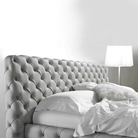 Neues modernes Design Nacht bett aus reinem Leder und Holz aus Samt gewebe