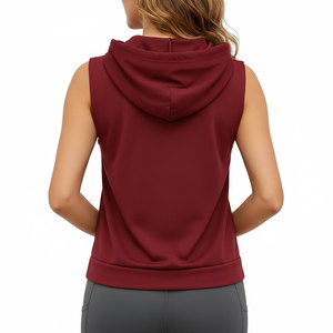 Sudaderas sin Mangas al por Mayor para Mujer, Casuales, Lisas, de Algodón y Poliéster, con Bolsillo Delantero, Transpirables, Ecológicas, Sudadera Deportiva para Mujer - Product Image 3