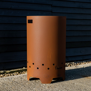 Bac d'incinération en métal avec trous de ventilation et couvercle de cheminée pour les déchets de jardin, disponible à prix de gros. - Product Image 3