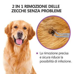 Removedores de Garrapatas 2 en 1 para Perros y Gatos con Acabado de Arena Personalizado, Herramientas de Acero Inoxidable con Punta Puntiaguda de 14.4 cm para Eliminar Garrapatas de Animales - Product Image 5