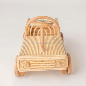 Eco Friendly Handmade Rattan <b>Car</b> <b>Toy</b> Wholesale Durable Decorative Baby Play <b>Toy</b> Sustainable from Vietnam - Product Image 3