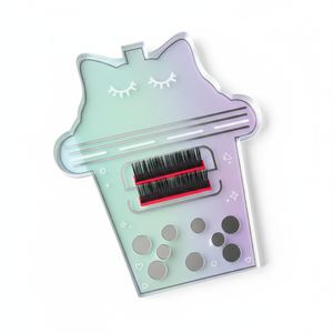 Paleta de Pestañas Acrílica con Diseño de Arcoíris y Soporte Magnético Integrado para Pinzas, para Artistas de Extensión de Pestañas - Product Image 1