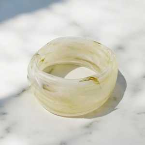 Handmade Heavyweight Thick Resin Bangle – Chunky Solid Color <b>Stacking</b> Cuff, Bold Statement Wristband Jewelry for Women - Product Image 4