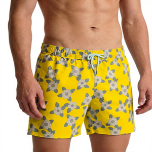 Men's Floral Print Board <b>Shorts</b> Mid Waist Drawstring Quick Dry Casual <b>Swimwear</b> <b>Short</b> <b>Shorts</b> - Product Image 3