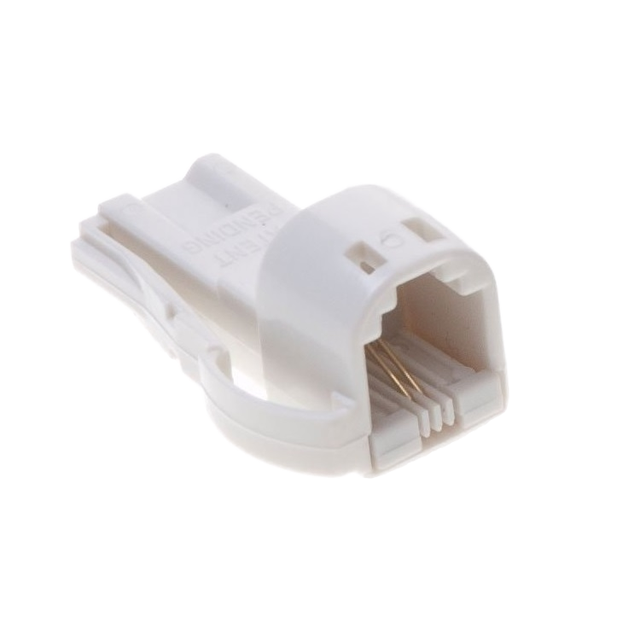 Telecommunication Adapter UK Male to RJ11 Female White/Black 6P2C RoHS Certified