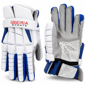 Gants de lacrosse professionnels Iberia Sports, noirs/couleurs personnalisées, rembourrés, logo personnalisable pour hommes et femmes, entraînement et compétition. - Product Image 1