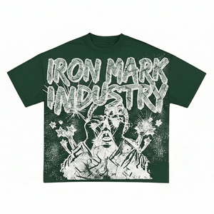 Approvisionnement direct usine – T-shirts graphiques en coton tricoté 100 % pour hommes, style urbain, écologiques et tendance - Product Image 3