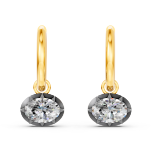 Pendientes de Oro Sólido de 14K y 18K con Diamantes de Laboratorio, Certificación IGI, Joyería Fina Ética, Fabricante Mayorista RJC OEM ODM EA502349 - Product Image 5