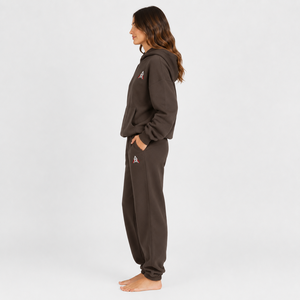 Conjunto Deportivo de Invierno para Mujer, con Capucha, Lavado Ácido, Tela Ligera 100% Algodón, Diseño Moderno - Product Image 3