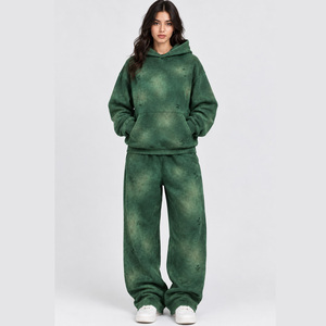 Joggers décontractés effet délavé personnalisés pour femme – Pantalons de survêtement vintage délavés coupe ample streetwear en mélange de coton – Bas de tenue tendance et mode - Product Image 3