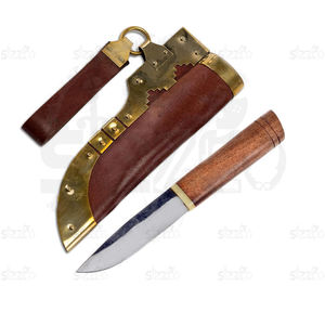 Cuchillo Puukko Hecho a Mano Personalizado |   Cuchillo de Supervivencia Nórdico de Hoja Fija de Acero con Alto Contenido de Carbono |   Cuchillo de Caza y Camping con Funda de Cuero - Product Image 2