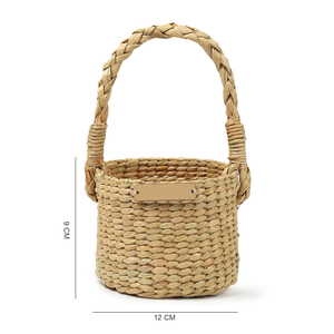 Cesta Redonda de Mimbre Vintage de Nueva Llegada con Asa para Servir Frutas y Verduras, Cesta de Mimbre Cómoda para el Mercado, Precios Bajos - Product Image 6