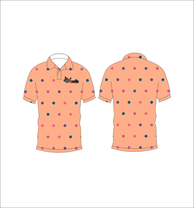 Polo Personalizado para Hombre, Sublimado, con Diseño de Puntos Color Durazno, para Golf, de Secado Rápido, Manga Corta, Uniforme de Alto Rendimiento, Proveedor OEM - Product Image 5