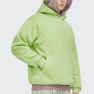 Sweat à capuche personnalisé pour homme, coupe oversize, épaules tombantes, pull épais 100 % coton, poches fonctionnelles, sweat à capuche pour homme - Product Image 3