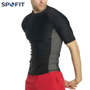 Camiseta de natación de manga corta blanca para hombre, de poliéster de secado rápido, con protección solar UPF 50+, para exteriores, personalizable. - Product Image 6