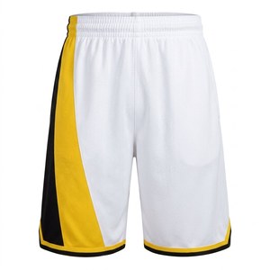 Shorts de basketball ODM pour hommes, noir et rose, imprimé par sublimation, motif géométrique, taille élastique, respirant, pour la gym et le sport - Product Image 3