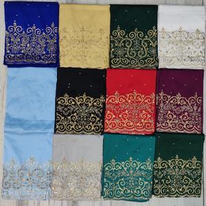 High Quality Latest Trendy Satin Fabric Handwork Gorgura With Super Quality Stone Work Floral Pattern Heavyweight Dress Fabric - Product Image 1