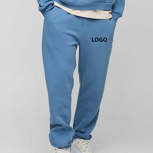 Pantalones deportivos casuales para hombre de lona 100% algodón de 500 g/m², transpirables, de secado rápido, con cierre de cordón. - Product Image 1