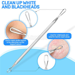 Extractor de Comedones de Acero Inoxidable Ligero de Primera Calidad, Diseño de Precisión para Uso Facial, Rendimiento Confiable, Tratamiento del Acné - Product Image 2
