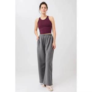 Top Corto sin Mangas para Mujer, Color Sólido, Cuello Redondo, Transpirable, de Spandex y Poliéster, para Yoga - Product Image 5