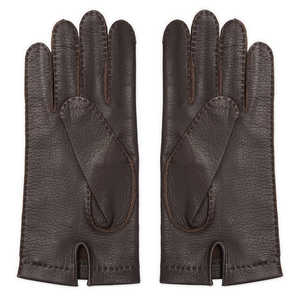 ถุงมือหนังเย็บลายหนังกวางแบบไม่บุซับใน - Product Image 2