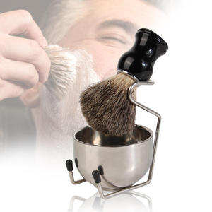 Best Selling Stainless Steel Shaving Brush Bowl Single Edged Blade <b>razor</b> Shaving <b>Set</b> - Product Image 5