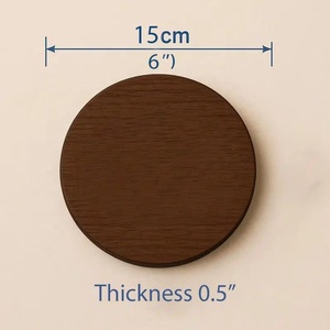 Posavasos de Madera Maciza con Pétalos Florales, Hecho a Mano, Resistente al Calor, Elegante Protector de Mesa, Portavasos para Café y Té - Product Image 4