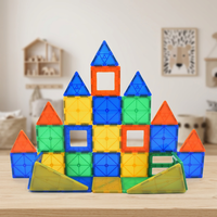 Ensemble de blocs de construction magnétiques 3D transparents, blocs magnétiques colorés, jouets éducatifs STEM pour enfants, jeu créatif