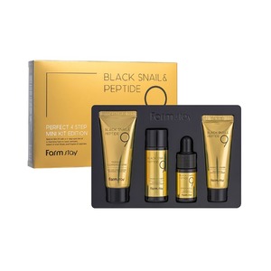 Kit Facial Mini Farmstay de 4 Pasos, Serie Perfect Black Snail & Peptide - Product Image 1