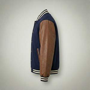 Veste universitaire en cuir véritable pour homme, veste bomber style Letterman, en cuir véritable, faite à la main, style universitaire, taille personnalisée disponible - Product Image 2