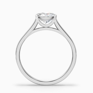 Cushion Cut Moissanite Bezel Setting 925 Sterling Silver Gold Plated Luxury Elegant Engagement Wedding <b>Ring</b> Square <b>Dainty</b> - Product Image 2