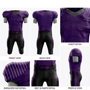 STAR SPEED Vente directe d'usine Uniforme de football américain Unisexe 100% polyester Séchage rapide Respirant Vêtements de sport à manches courtes - Product Image 6