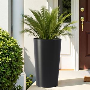 Paquete de 2 Macetas Cuadradas Modernas Altas de 21.7 Pulgadas, Macetas Grandes para Interiores y Exteriores, para Porche, Patio, Jardín - Product Image 2