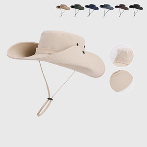 Sombrero de Pescador de Secado Rápido con Protección Solar para Campismo y Senderismo al Aire Libre, Sombrero de Vaquero con Cordón Ajustable para Escalar en las Montañas Occidentales - Product Image 2