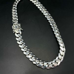 Collar de Cadena Cubana Personalizado, Plata 925, Estilo Clásico, Certificado IGI, Chapado en Plata, Joyería de Moda para Hombre - Product Image 5