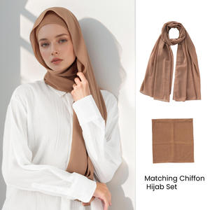 SIDDIQUI HOSINEX – Nouveaux hijabs, foulards et châles traditionnels musulmans pour femmes en coton et mousseline, motif uni, séchage rapide, longueur longue - Product Image 2