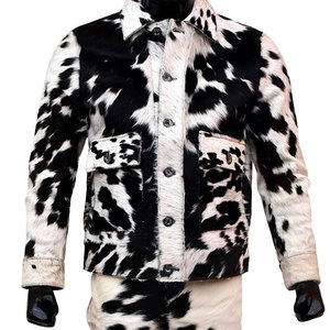 Veste d'hiver pour homme en cuir de vachette de qualité supérieure, col mandarin, doublure en coton, manches longues, coupe-vent, durable, style moderne, nouvelle collection. - Product Image 1