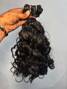 Extensions de cheveux humains bouclés serrés et lisses crépus, naturels, légers, écologiques, en vrac - Product Image 4