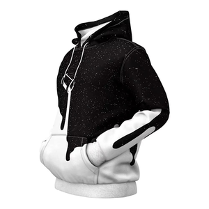 เสื้อฮู้ดดี้พิมพ์ลายดิจิตอลแบบกำหนดเองสำหรับผู้ชาย พิมพ์ลาย 3 มิติ ทั้งตัว ผ้าโพลีเอสเตอร์ทรงโอเวอร์ไซส์ - Product Image 3