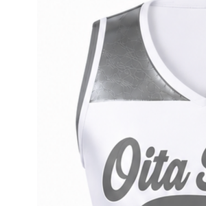 Maillot de cheerleading sans manches sublimé blanc et gris, tenue de sport athlétique pour l'entraînement, la performance et la compétition - Product Image 4
