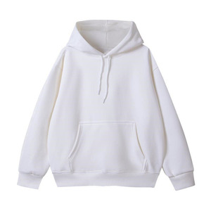 เสื้อฮู้ดโอเวอร์ไซส์แบบยูนิเซ็กซ์ สีพื้น มีกระเป๋าหน้า สไตล์ลำลองสำหรับฤดูใบไม้ร่วง แขนเสื้อแบบปกติ ผ้าเฟรนช์เทอร์รี่ - Product Image 5
