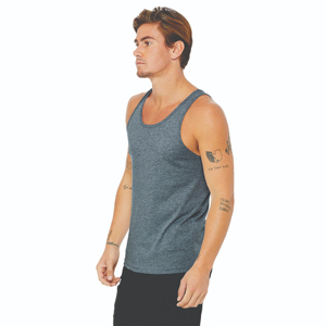 Débardeur en tricot uni pour homme, col rond, style décontracté, gris, grande taille - Product Image 2