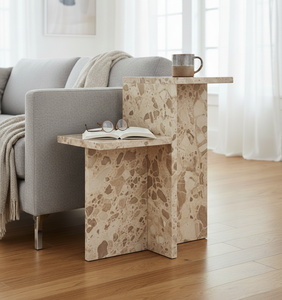 Mesa auxiliar y mesa de esquina de mármol natural - Product Image 5