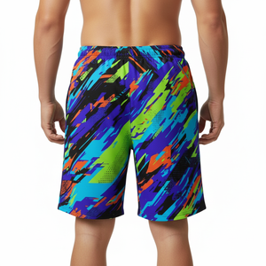 Men's Quick Dry Beach <b>Shorts</b> Drawstring Mid Waist Breathable Printed <b>Short</b> Pants for Gym Training Casual Wear - Product Image 4