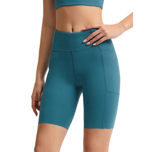 Shorts de yoga pour femmes à prix abordable, taille haute, effet ventre plat, rehaussement des hanches, longueur courte, tie-dye, pour le yoga et le fitness - Product Image 1