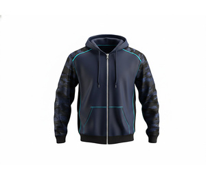 Ventes en gros de sweats à capuche entièrement zippés avec impression de logo personnalisé, vêtements de mode pour hommes, femmes et jeunes, veste à capuche pour l'entraînement, vêtements de sport - Product Image 1
