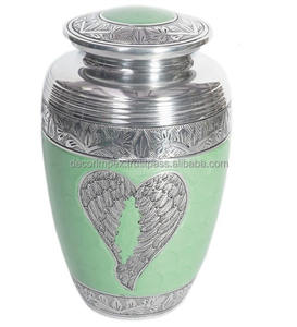 Urnes en métal Ailes d'Ange pour cendres - Vase de table moderne Urne funéraire pour adulte homme et femme - Product Image 1